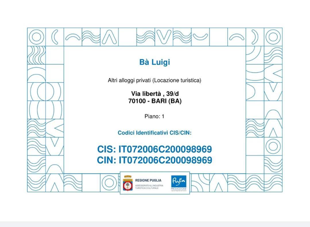 Apartmán Ba Luigi Bari Exteriér fotografie